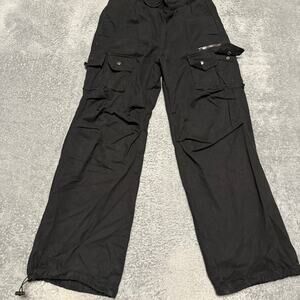 American Stitch Pants Mens Medium Black Cargo Utility Baggy Jogger